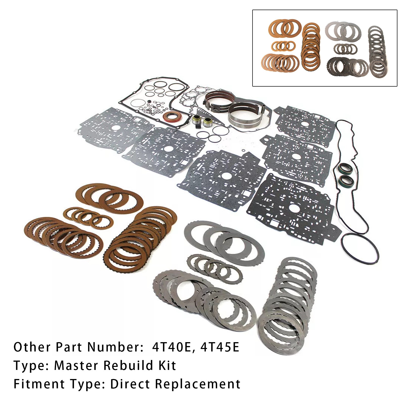 1995-on Chevrolet Pontiac Saturn Transmission Kit de reconstrução completa 4T40E 4T45E