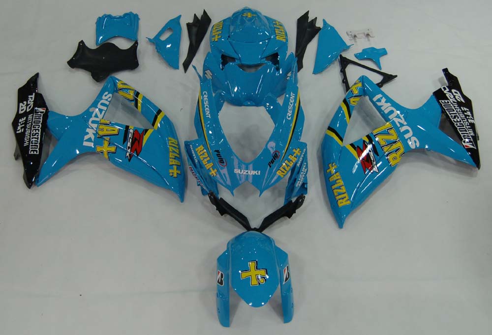 2008-2010 Suzuki GSXR 600 750 blauwe Rizla Racing stroomlijnkappen algemeen