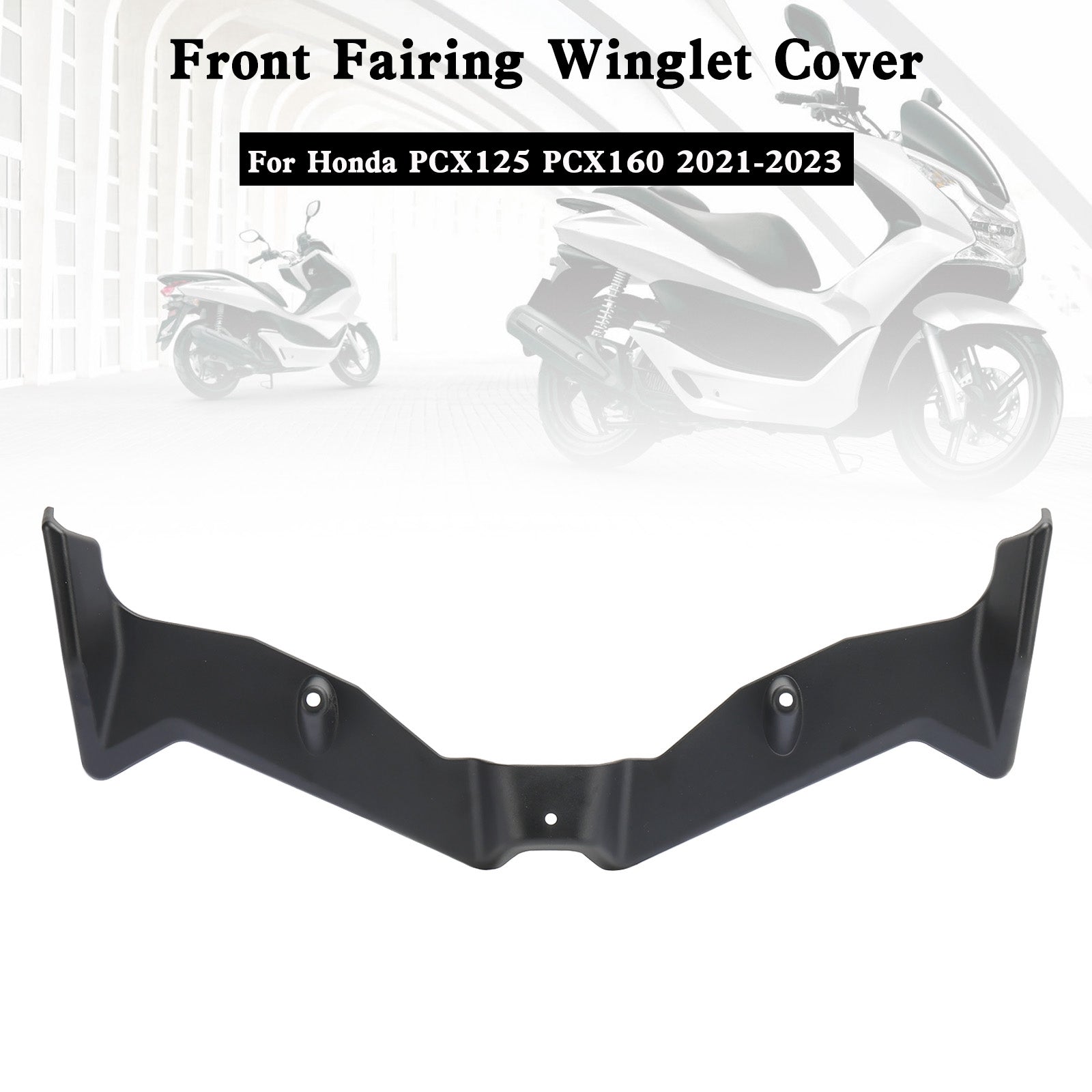 Front Fairing Aerodynamic Winglet Cover Durable for Honda Pcx125 Pcx160 21-23 Black