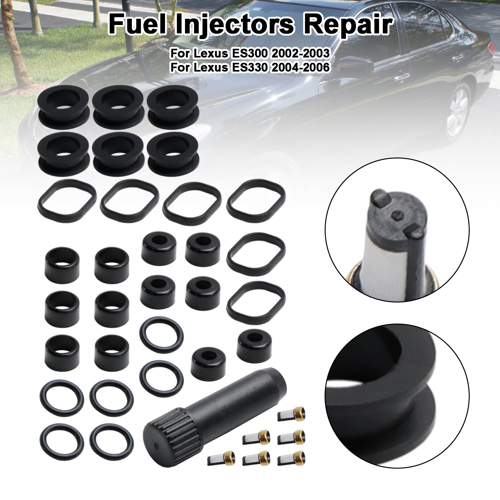 Kit de joint de réparation d'injecteur de carburant 23250 – 20030, adapté à Lexus ES300 ES330 RX330 RX400H