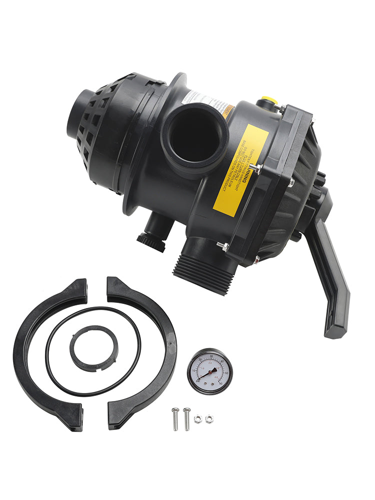 262506 Valve de style pince à 6 voies de 1-1/2 pouces compatible avec le filtre à sable de piscine et de spa