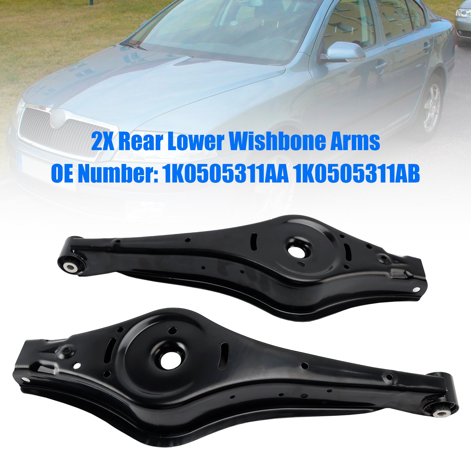 2X Rear Lower Wishbone Arms For Audi A3 Vw Eos Golf 5 6 Touran Passat