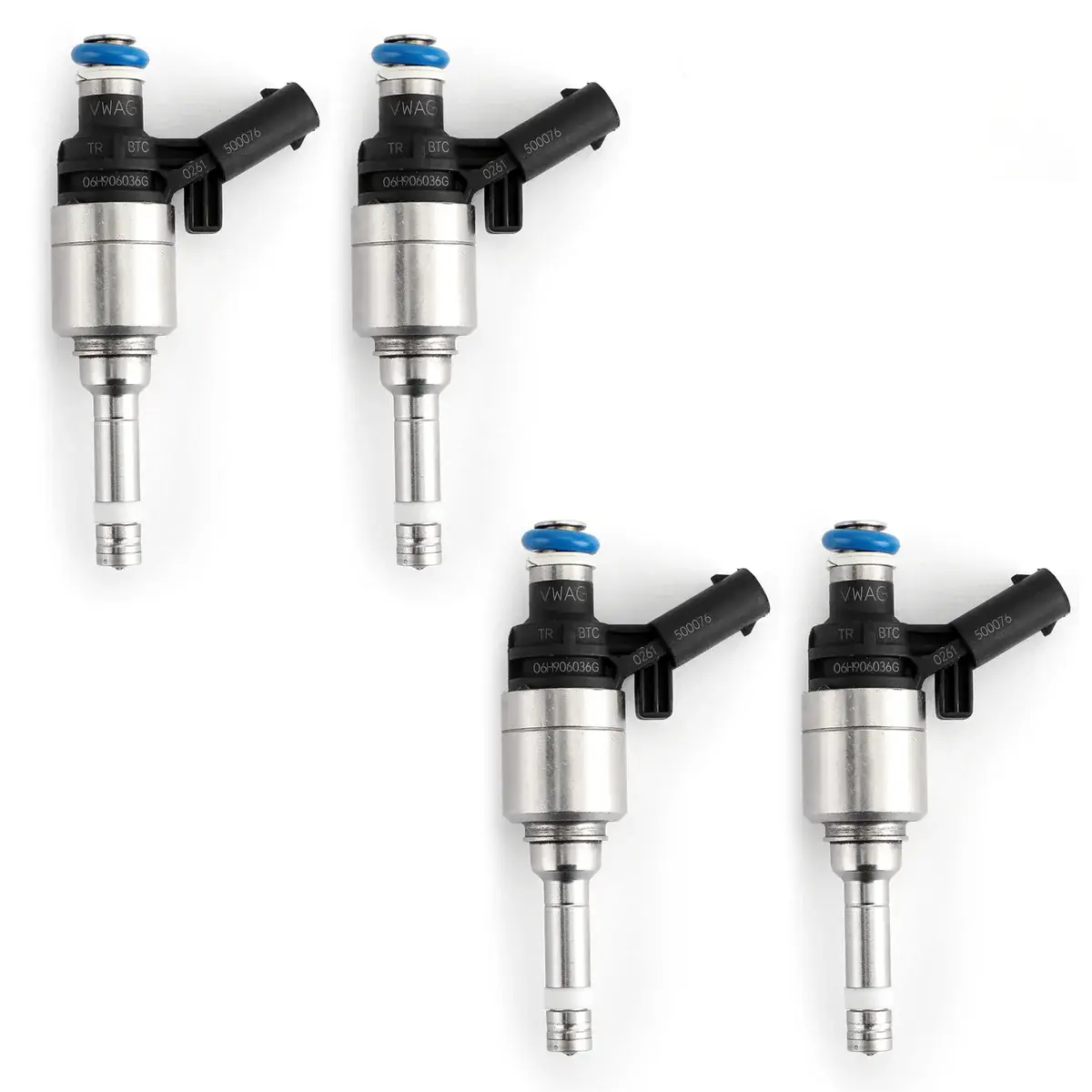 06H906036G 4pcs Fuel Injectors For Audi A4 A3 A5 TT VW T5 Eos CC 2.0L Turbo 0261500076