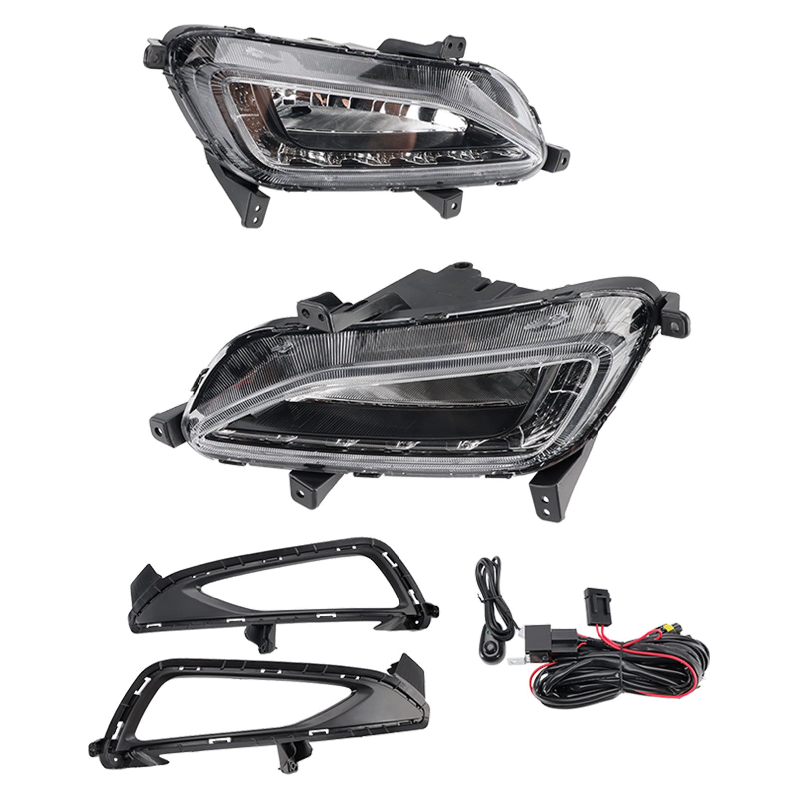 Luces antiniebla LED para Hyundai Tucson 2016-2018, luces de parachoques delantero con DRL 86525-D3200 5000K-7000K