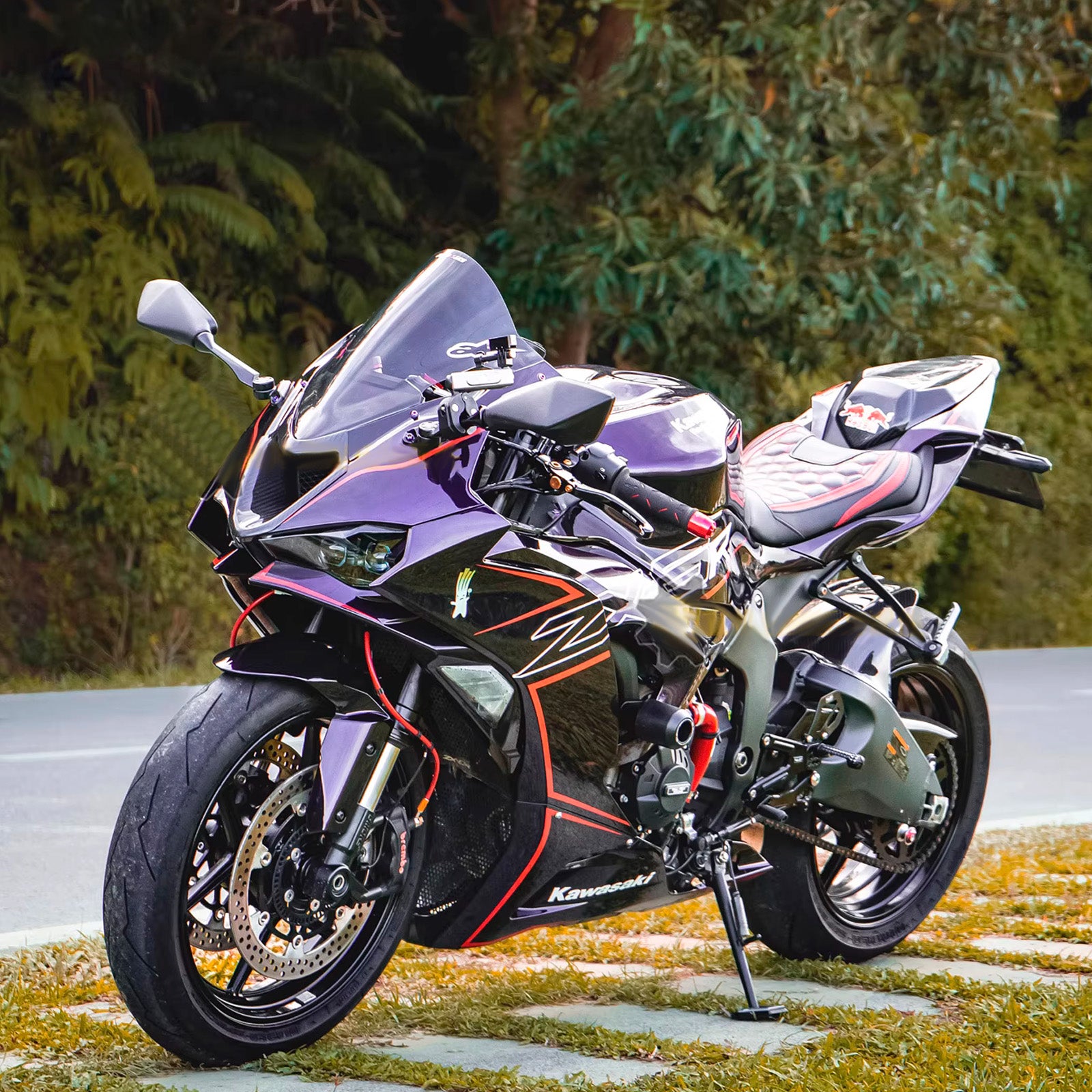Kit carenatura iniezione carrozzeria in plastica ABS adatta per Kawasaki ZX-6R 2024-2025