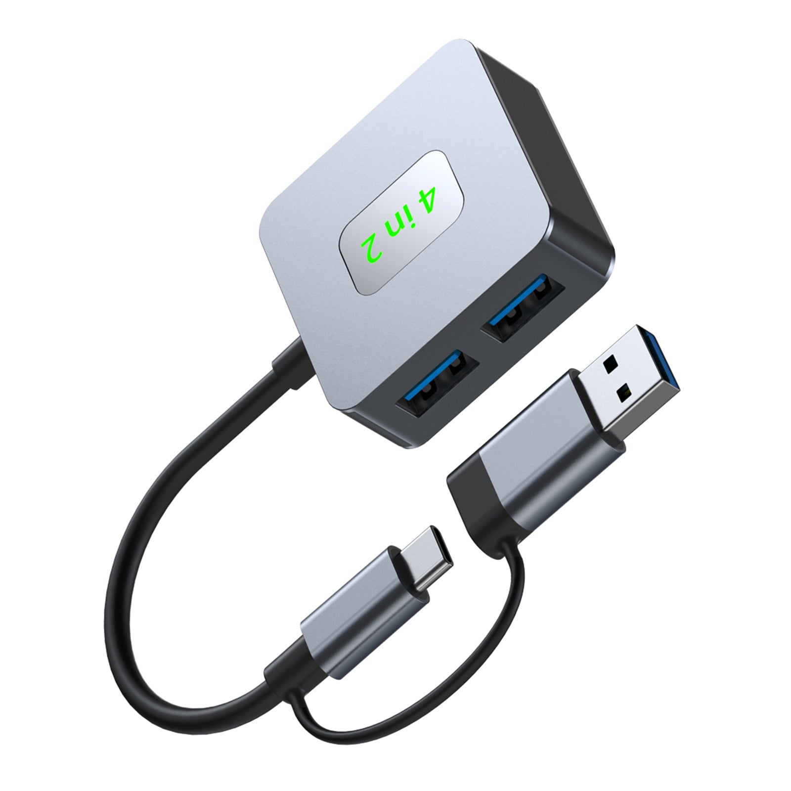 Station d'accueil adaptateur Hub 4 en 2 Type-C + USB vers USB3.2*4 pour MacBook iPad 15