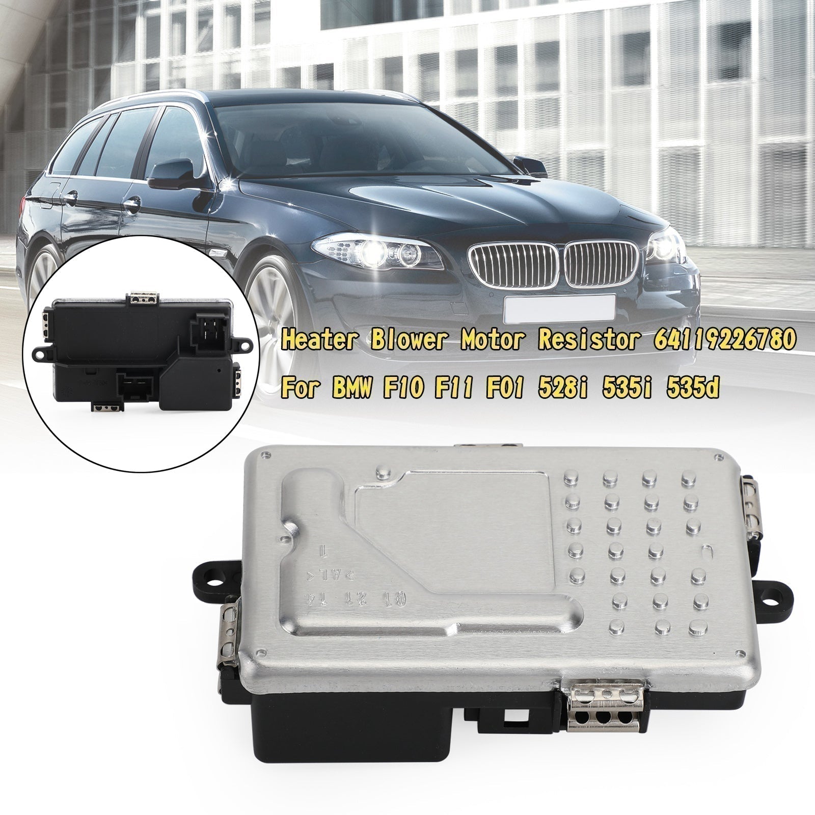 2011-2012 BMW 750i ActiveHybrid Berline 4 portes Résistance de moteur de ventilateur de chauffage 64119226780 générique