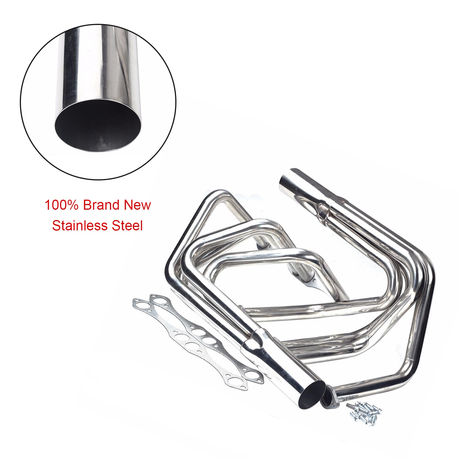 1-5/8" RVS spruitstuk header geschikt voor Chevy Small Block Roadster Sprint