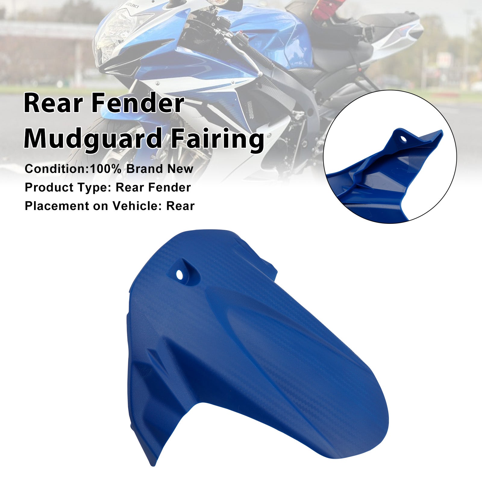 For Suzuki GSX-R600 2011-2025 Rear Fender Mudguard Fairing