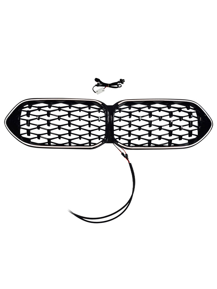 Gloss Black Front Grille Grill Fit BMW 2 Series F44 2020-2023 Coupe Diamond