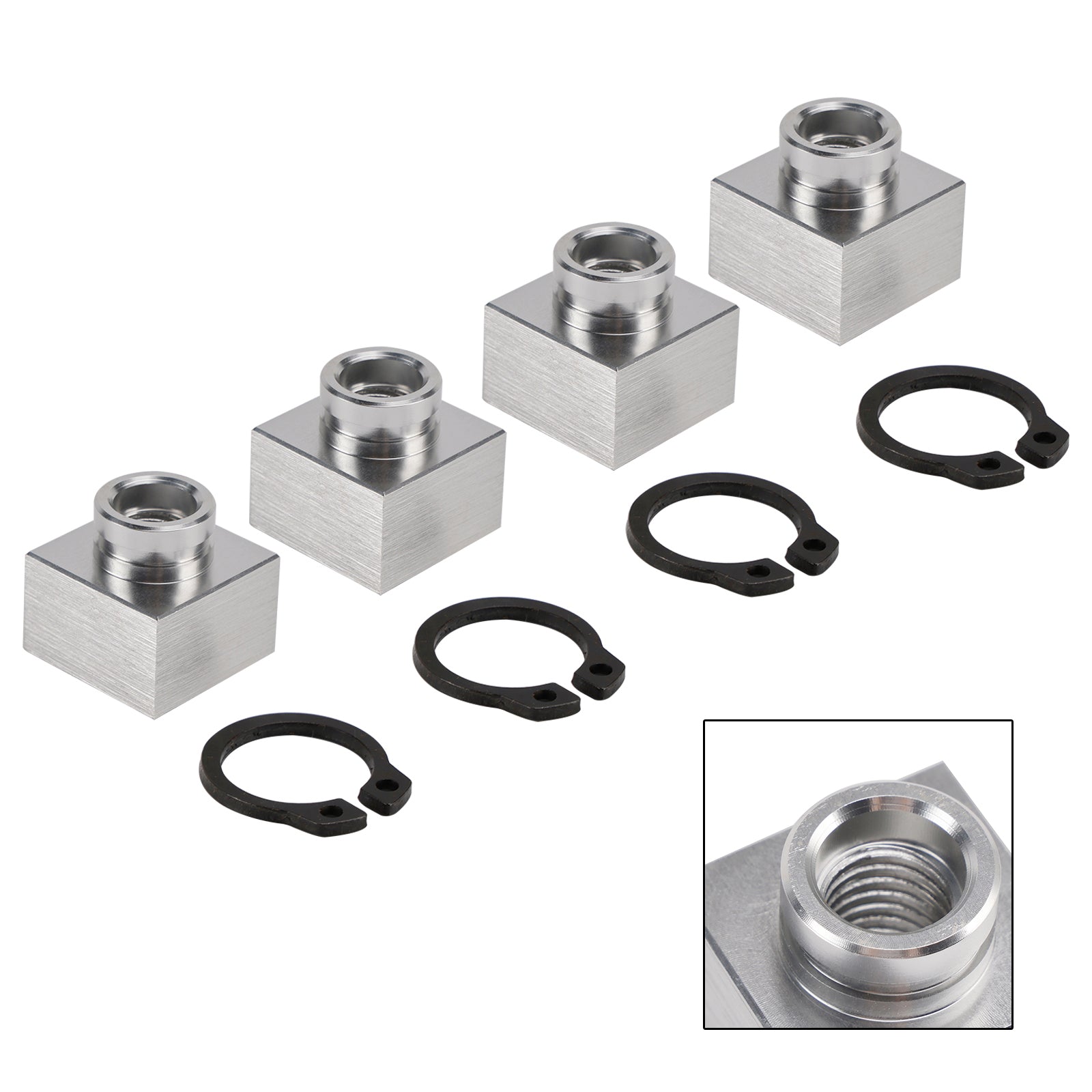 4X Set snöskoter Trailer Insert Mutter & Knäppring 04414 03400 För Triton Xt & Lt
