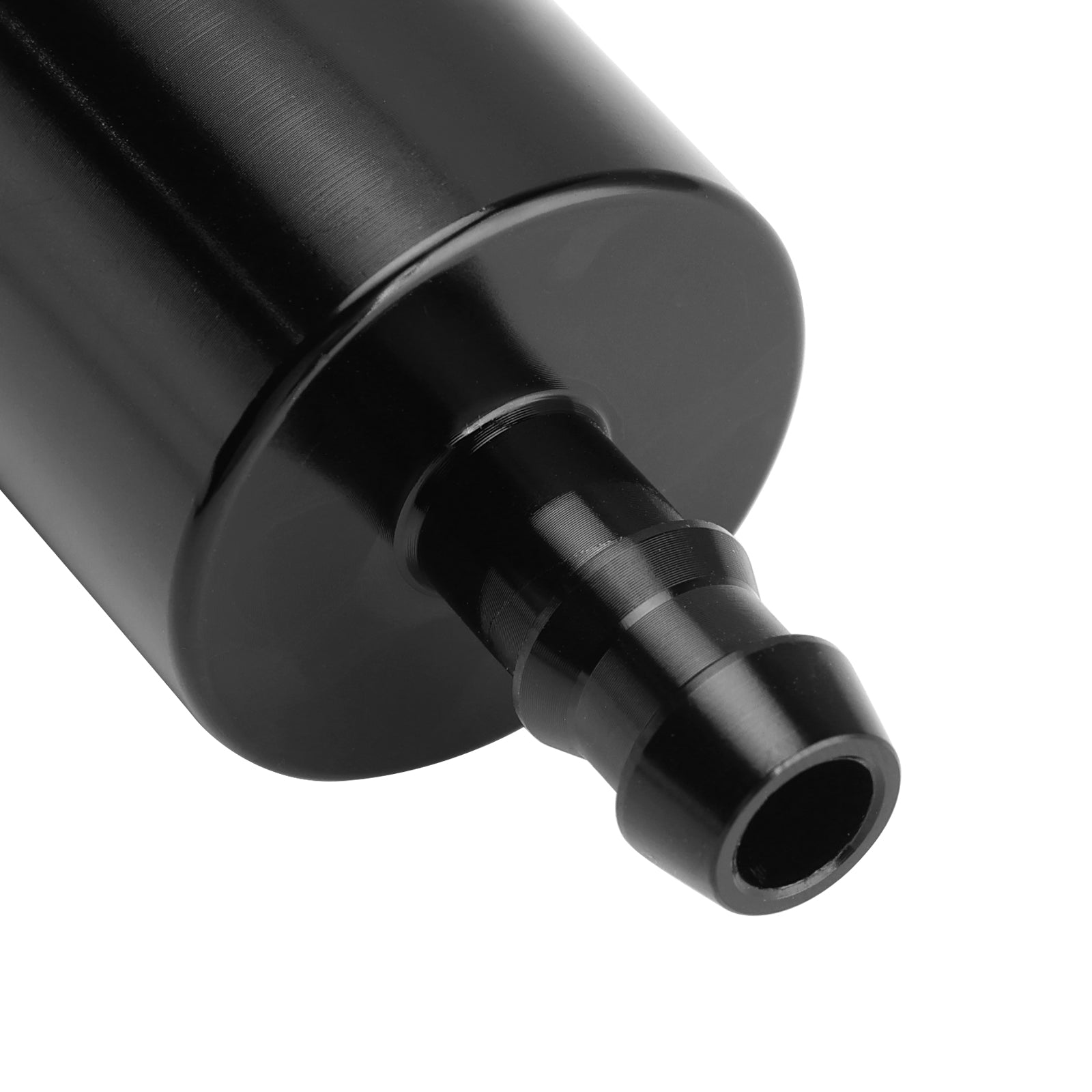 Black Inline EFI Fuel Systems Filter Adapter 3/8" Barb With 30 Micron Filter Element