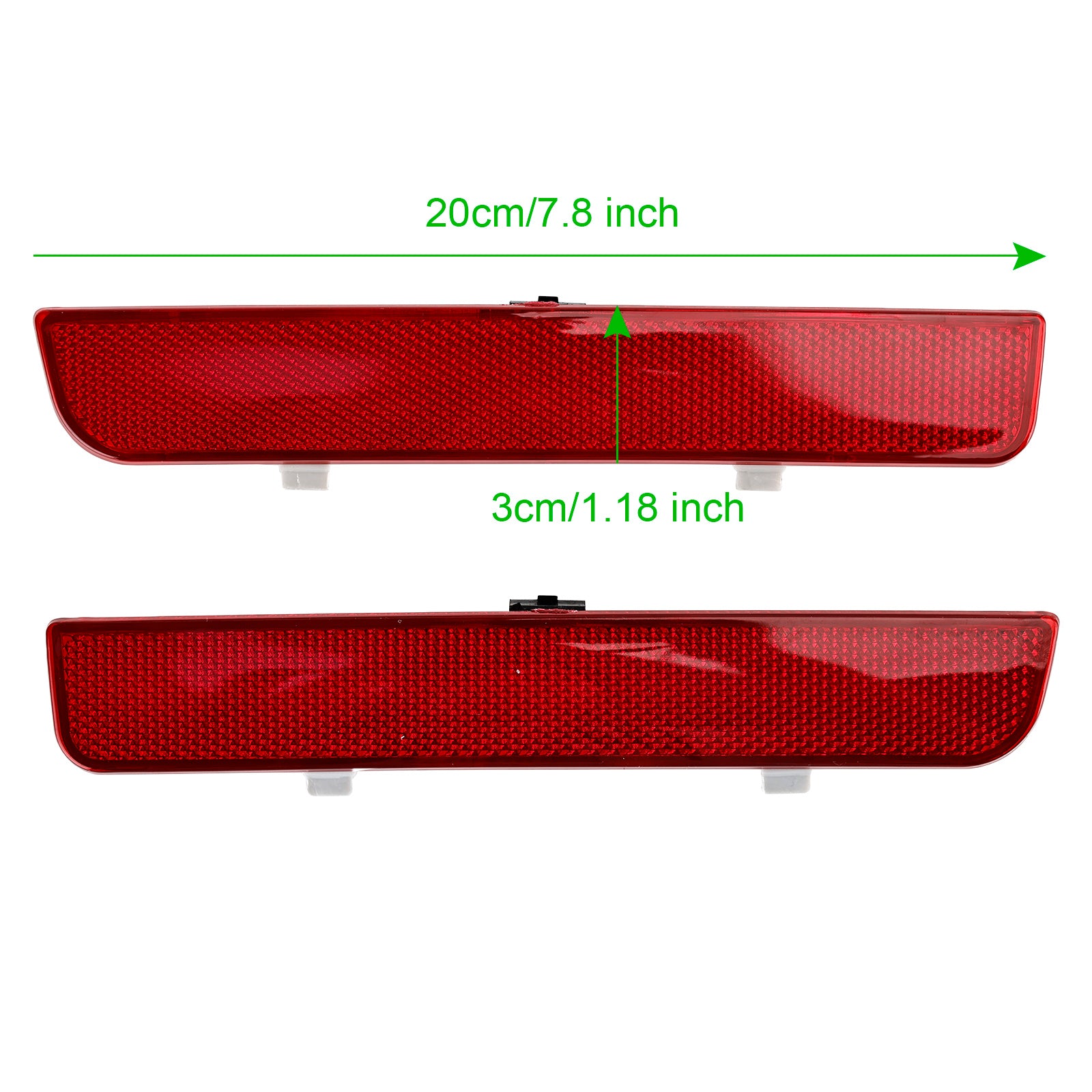 2x Red Rear Bumper Reflector Stop Brake Light For Range Rover L322 Freelander 2