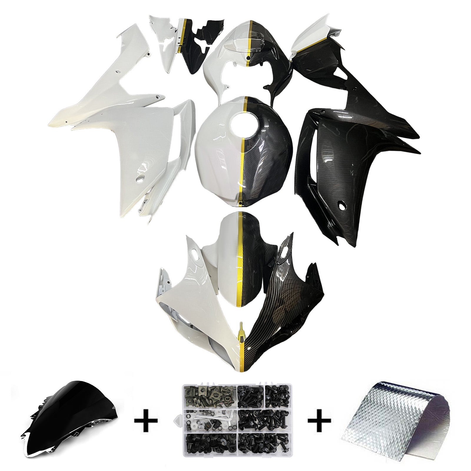 Injectiekuipset carrosserie kunststof ABS voor Yamaha YZFR1 YZF-R1 2007-2008