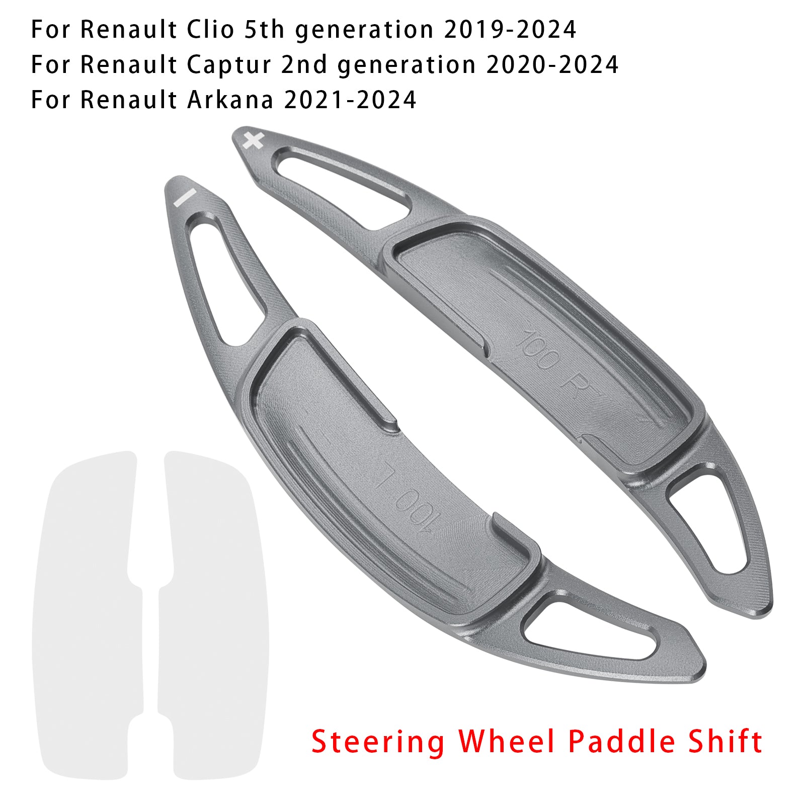 Steering Wheel Paddle Shifter Extension For Renault Clio Captur Aluminium