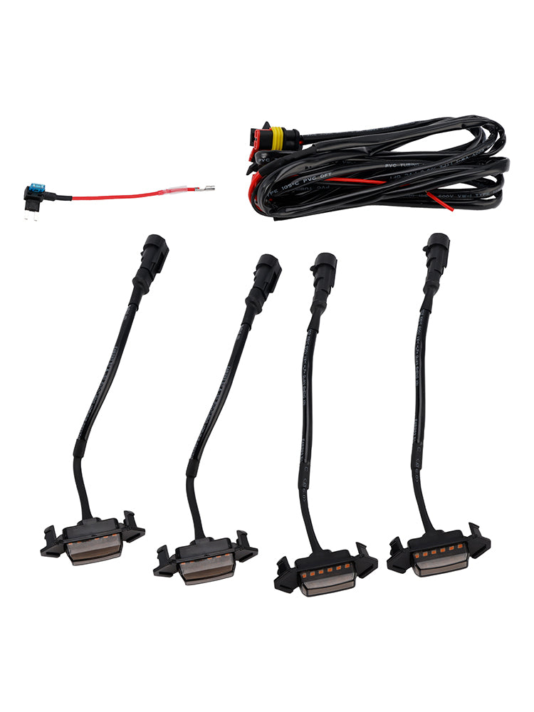 Kit de luces LED para parrilla delantera con luz ámbar y lente ahumada para Toyota Tacoma 2016-2023