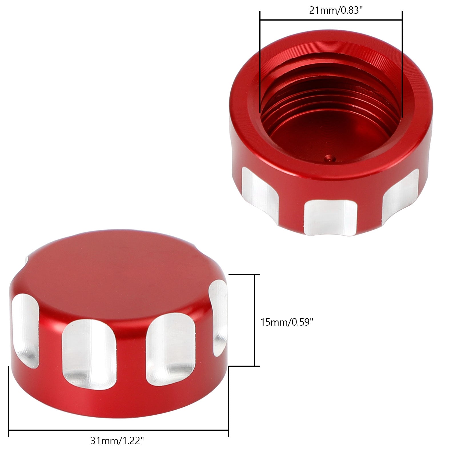 Ducati Panigale 899 959 1199 1299 V2 V4 S R CNC Expansion Tank Cap - Red