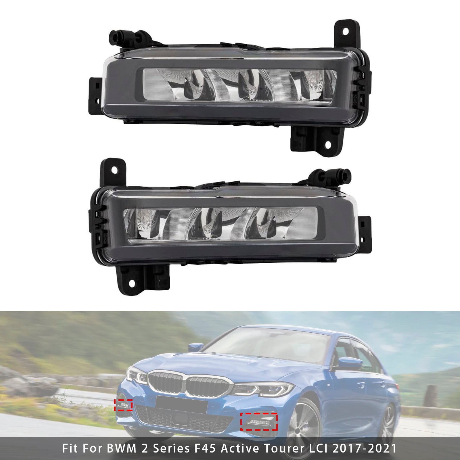 Pár LED predné hmlové svetlá pre BMW G20 G21 X1 F48 LCI F45 F46 63178089526