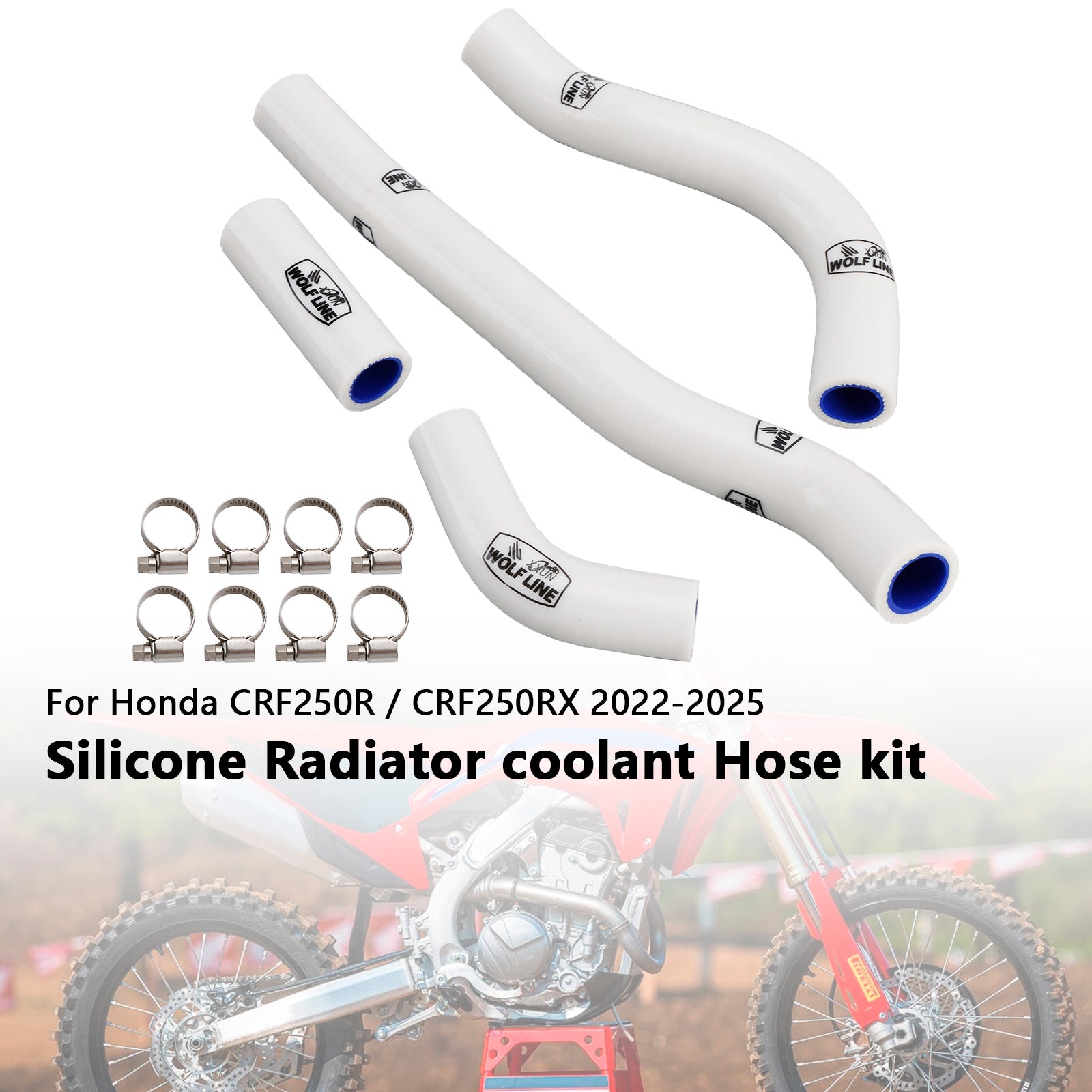 2022-2025 Honda CRF250R CRF250RX Silicone Radiator coolant Hose