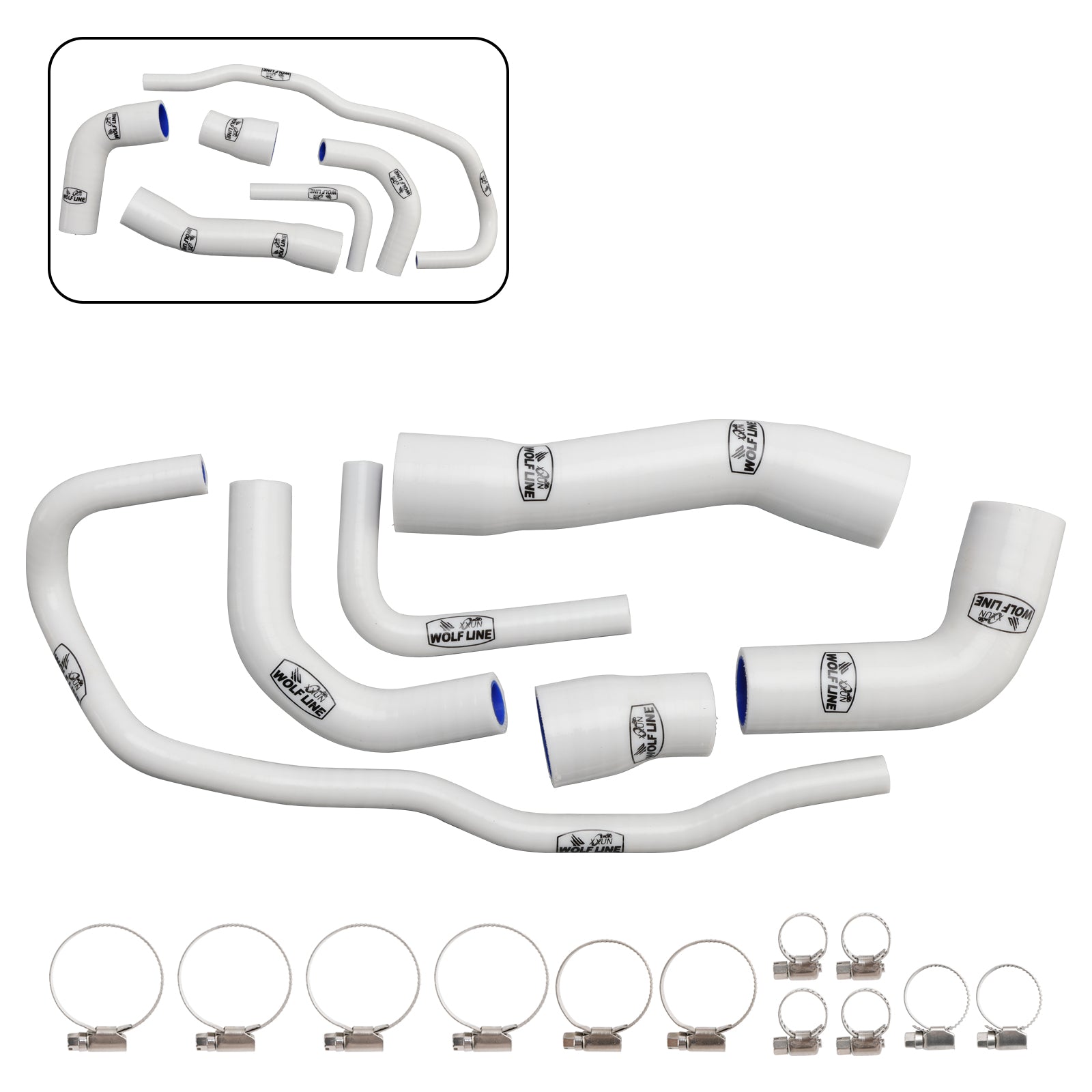 2021-2024 BMW S1000XR Silikon Radiator kjølevæskesett Kit