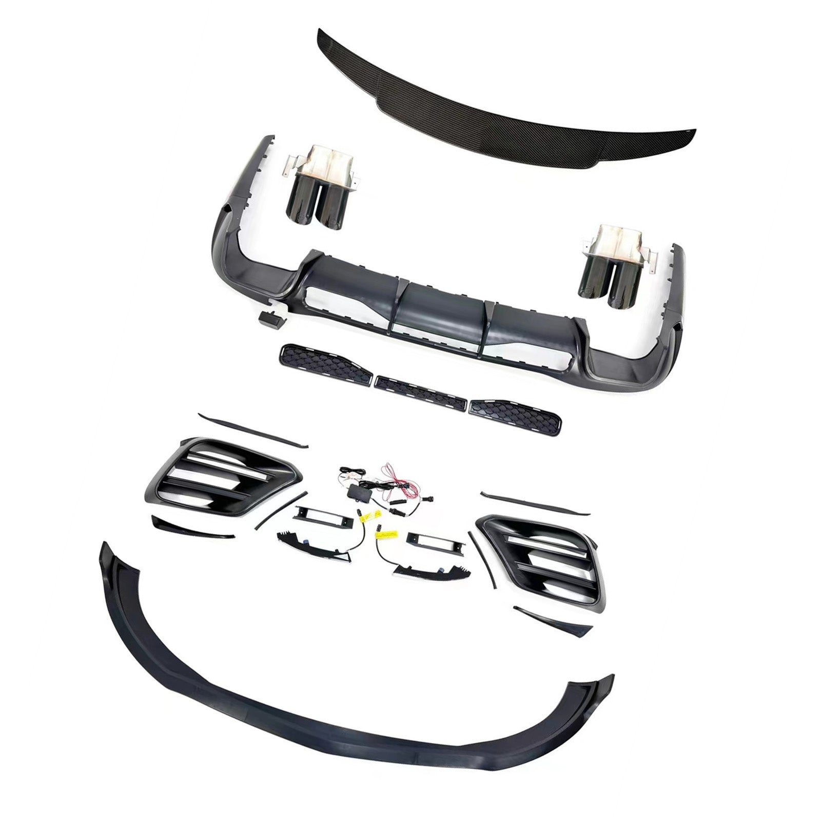 Kit carrosserie pare-chocs compatible Mercedes Classe S W223 S450 S500 2021-2023 Mise à niveau Style B