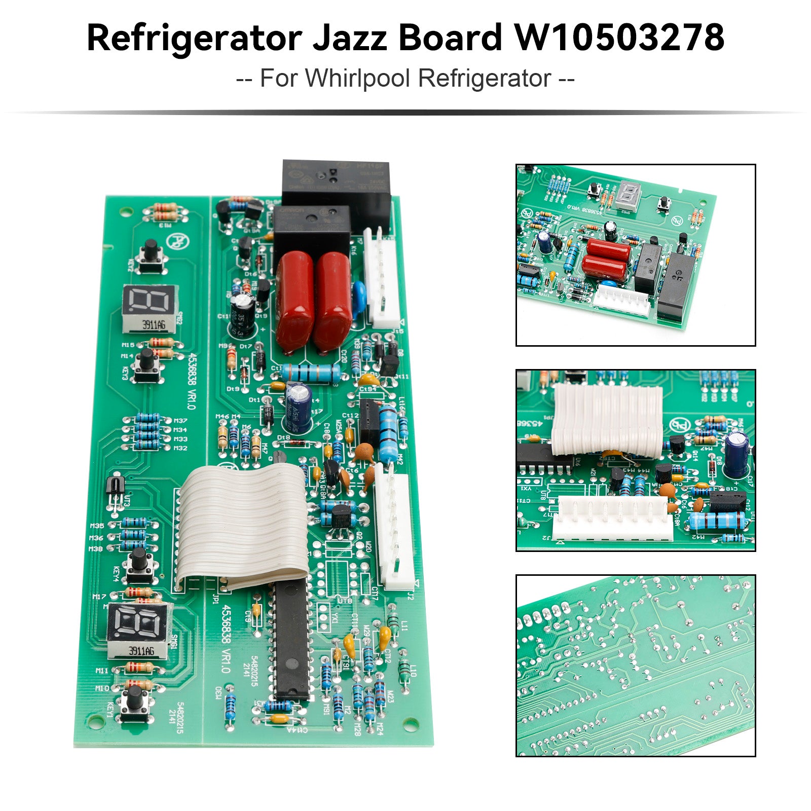 Carte de contrôle de remplacement du réfrigérateur JazzW10503278 Pour Whirlpool Maytag Jenn-Air