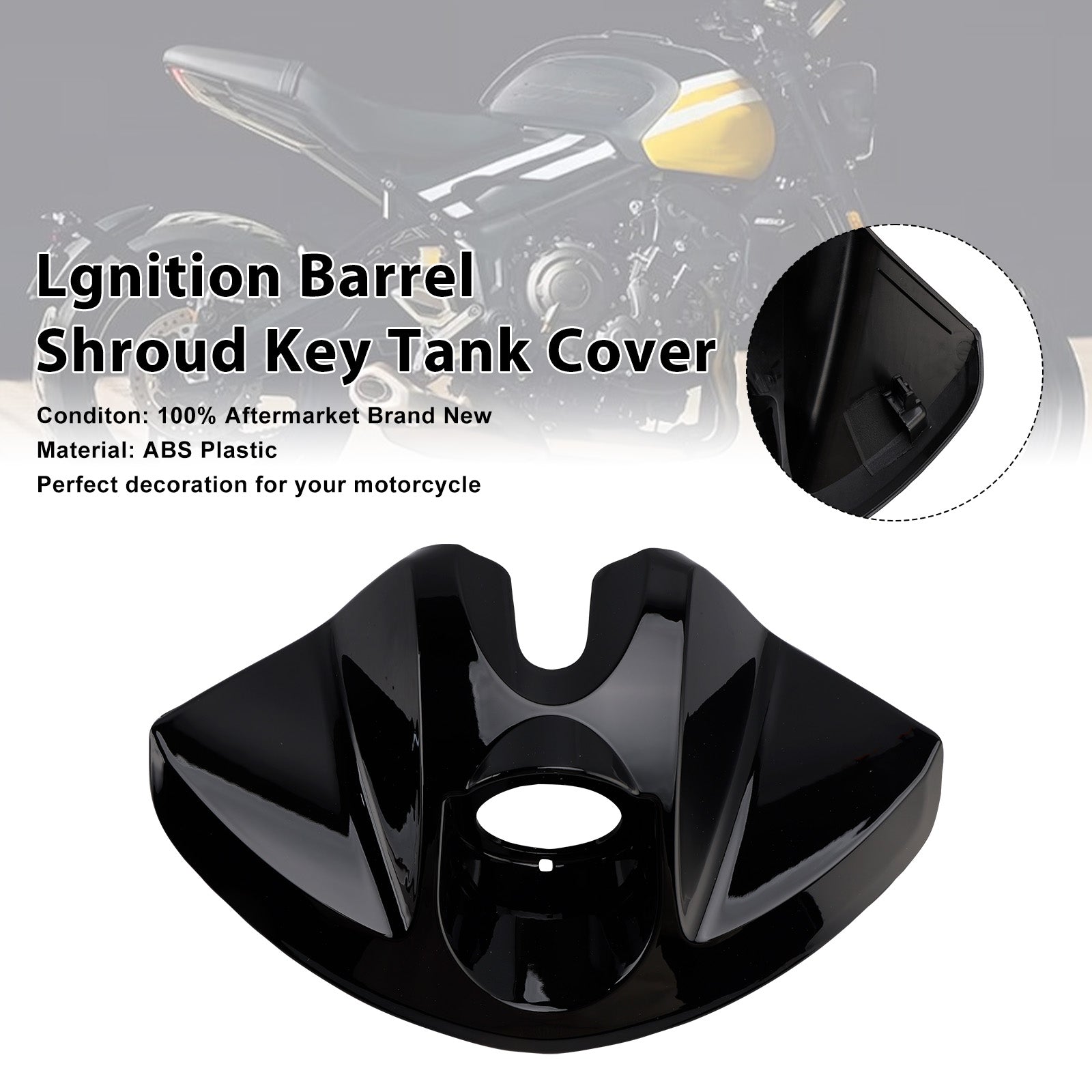 2022-2025 Trident 660 Lgnition Barrel Shroud Key Tank Cover