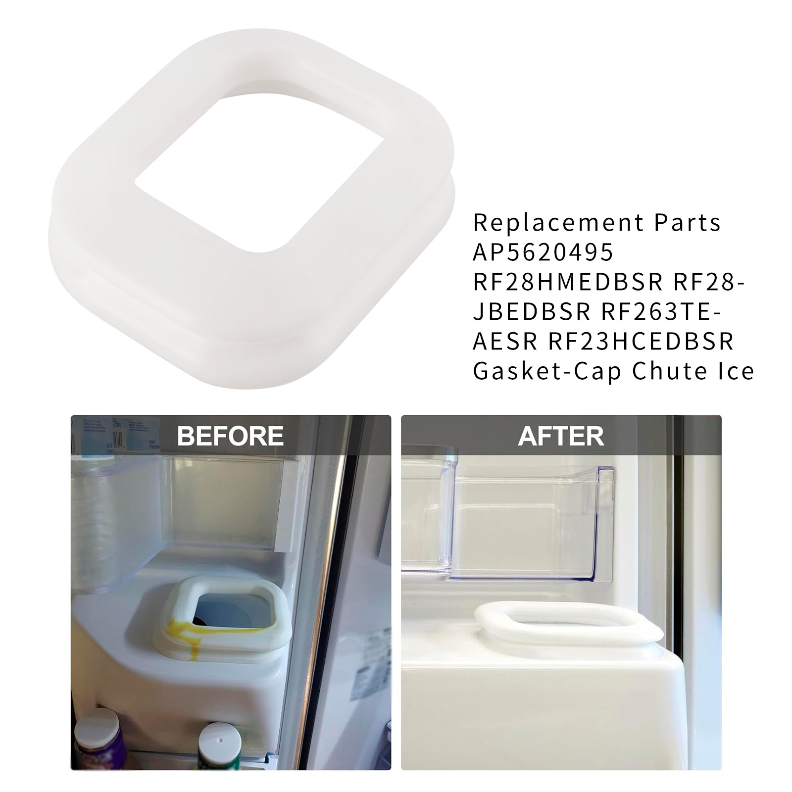 Junta del conducto de hielo del refrigerador A63-06945A para el sello de la junta del fabricante del conducto de hielo Samsung