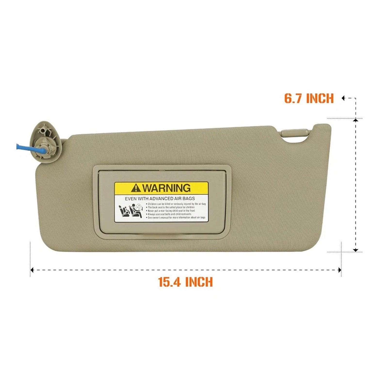 2008-2017 Honda Accord Pair Of Beige Sun Visor 83280TA5A51ZA