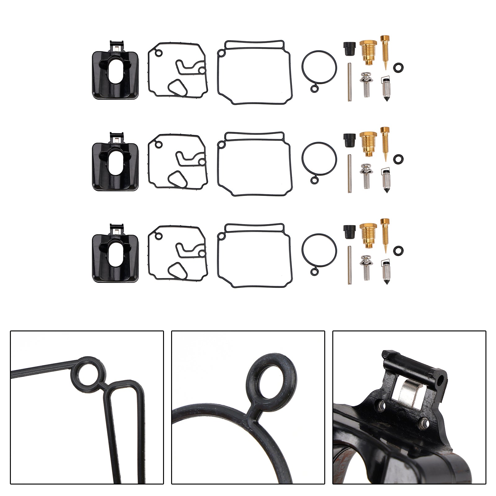 3X Fuel Pump Repair Kit fit for Yamaha 40HP & 50HP 2-Stroke Outboard Carburetors