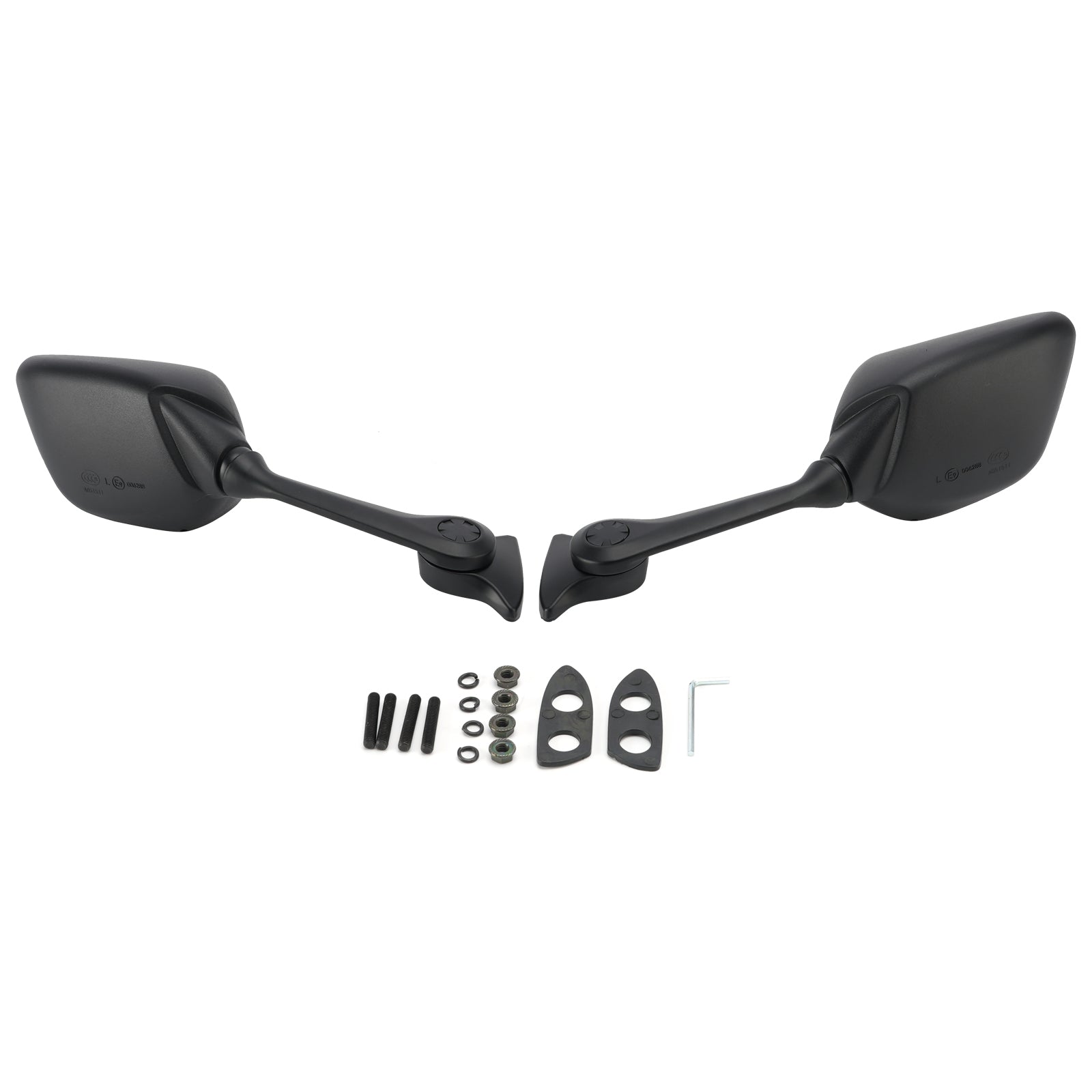 BLACK MIRRORS SET BEB-26280-00 BEB-26290-00 FOR YAMAHA YZF R7 YZF-R7 2022-2025
