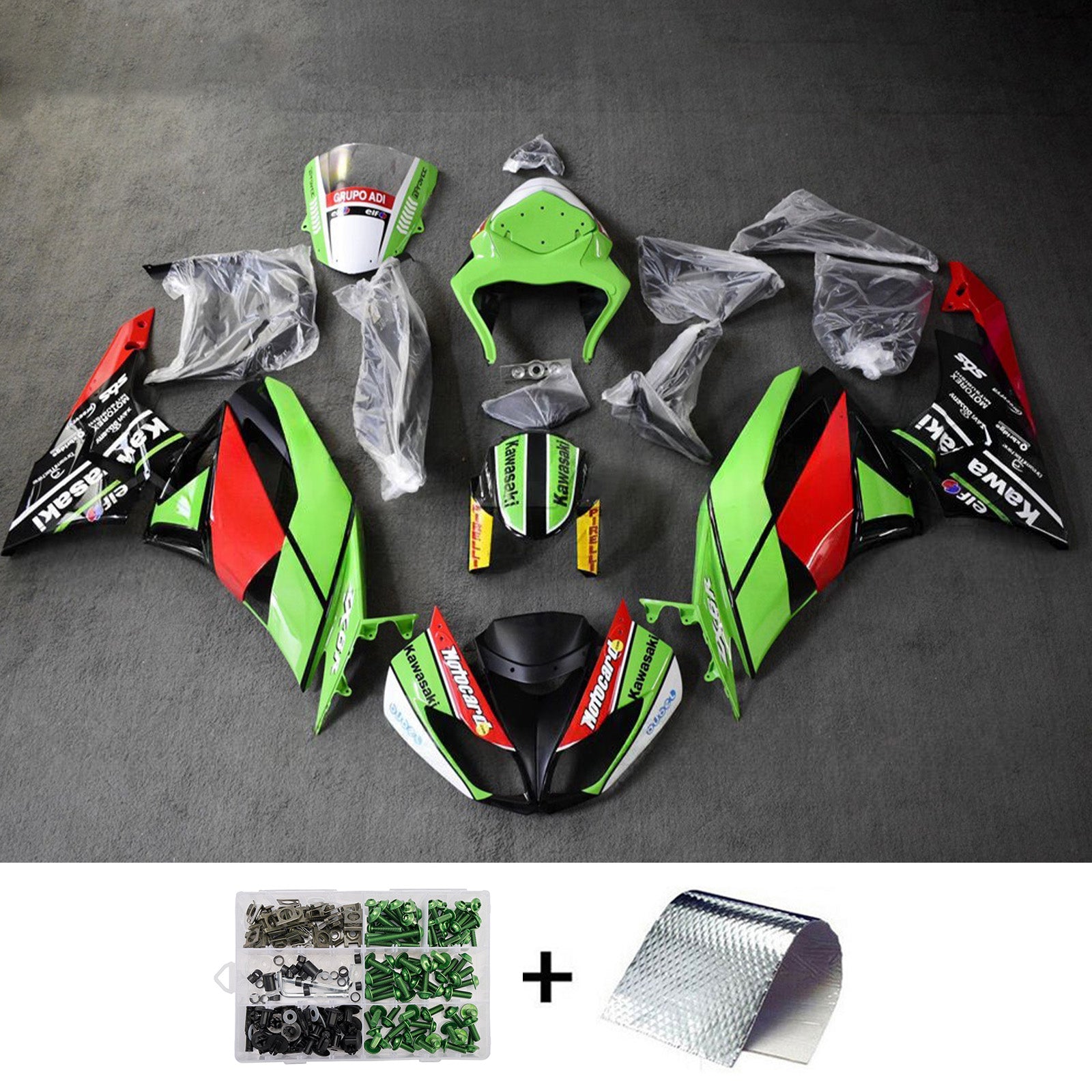 Kit carena iniezione carrozzeria in plastica ABS adatta per Kawasaki ZX6R 636 2009-2012