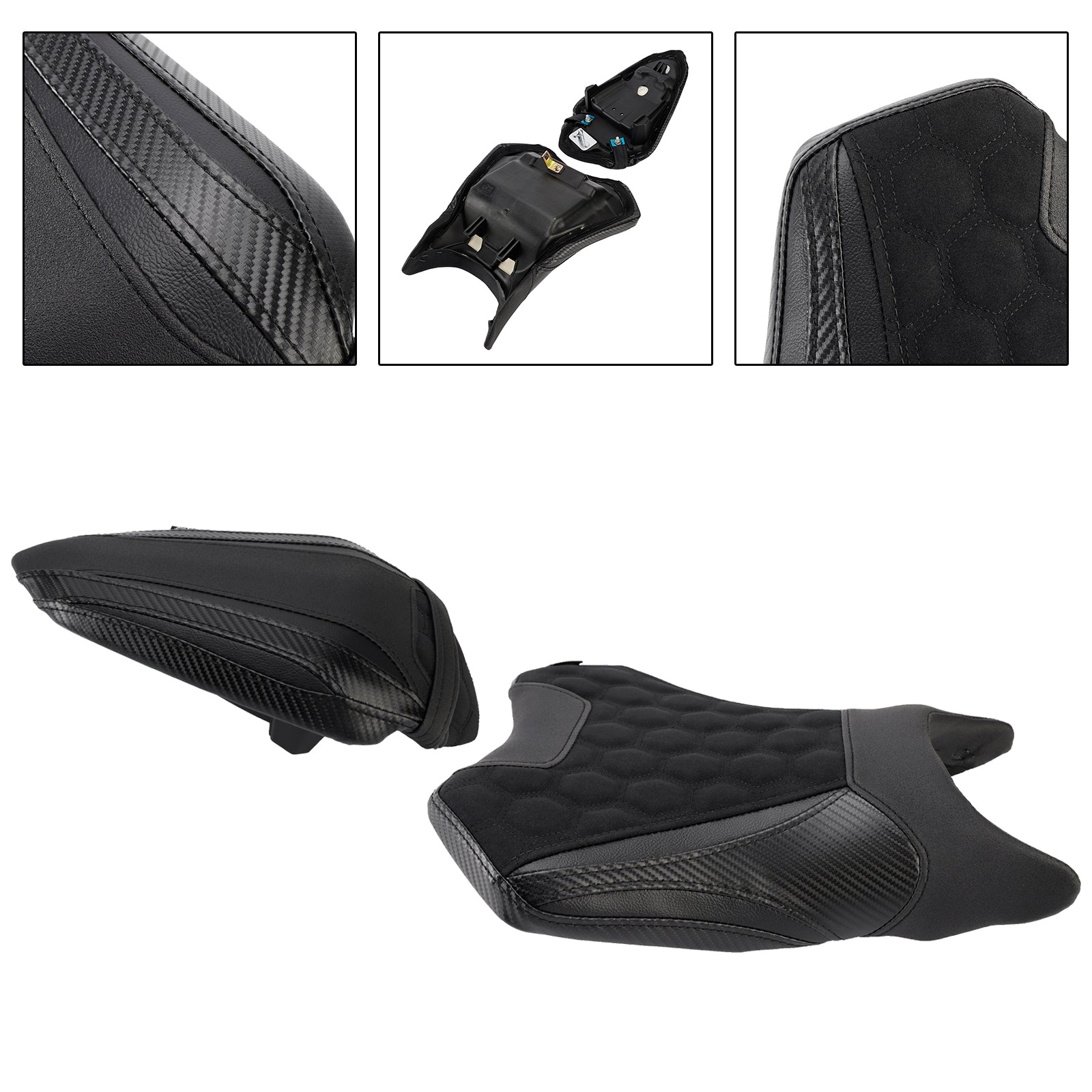 Driver&Passenger Seat Kit Rear Cushion Green For Kawasaki Ninja 500 Z500 24-25