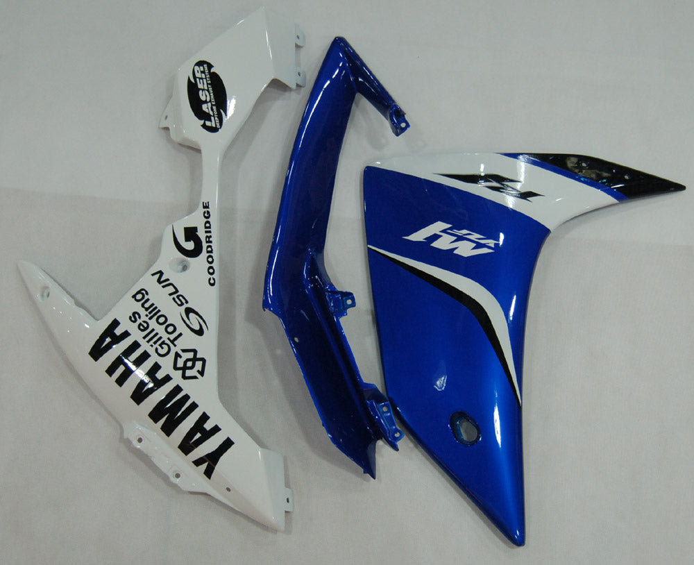 Carenados de carreras Yamaha YZF-R1 2007-2008, color azul y blanco, genéricos