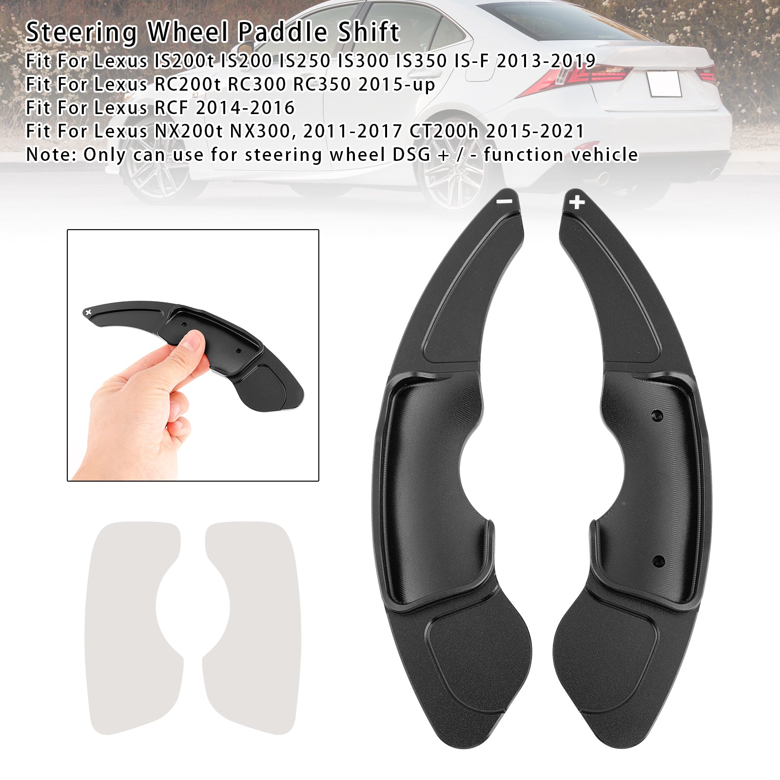 Stuurwielpaddle-shifterverlengingen voor Lexus IS RC RCF NX