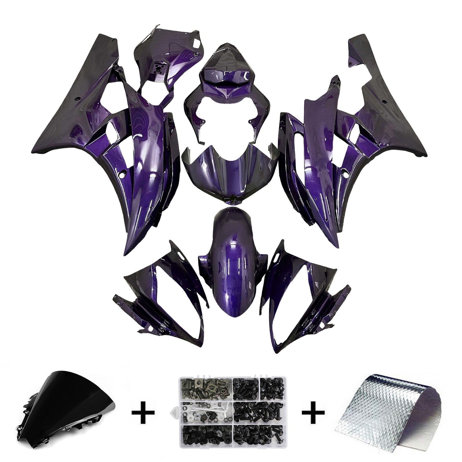 Kit de carénage d'injection carrosserie plastique ABS pour Yamaha YZFR6 YZF-R6 2006-2007