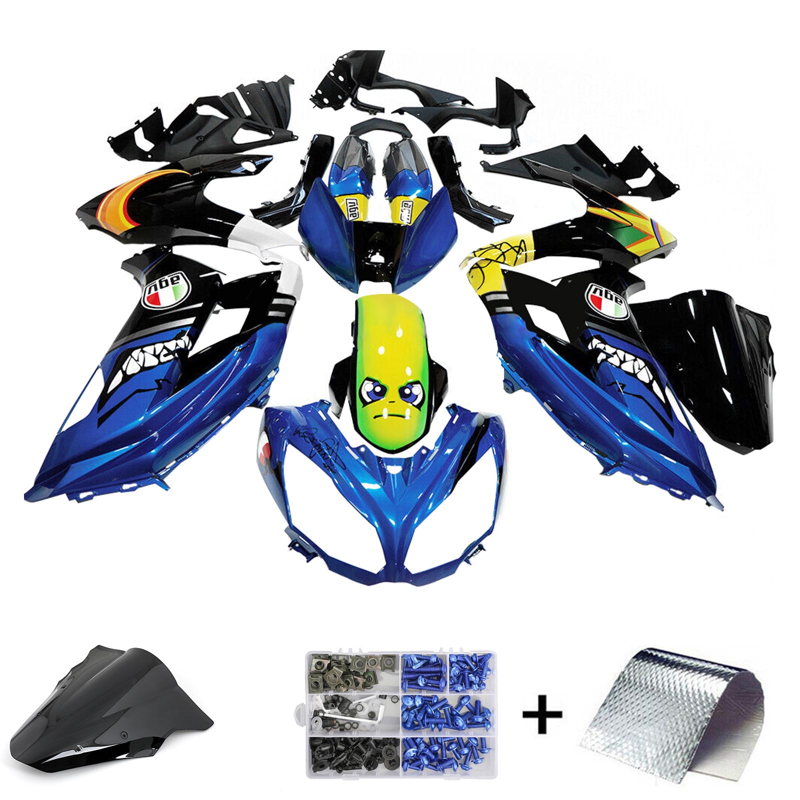 2012-2016 Kawasaki ER6F/Ninja650 Injection Fairing Kit Bodywork Plastic ABS