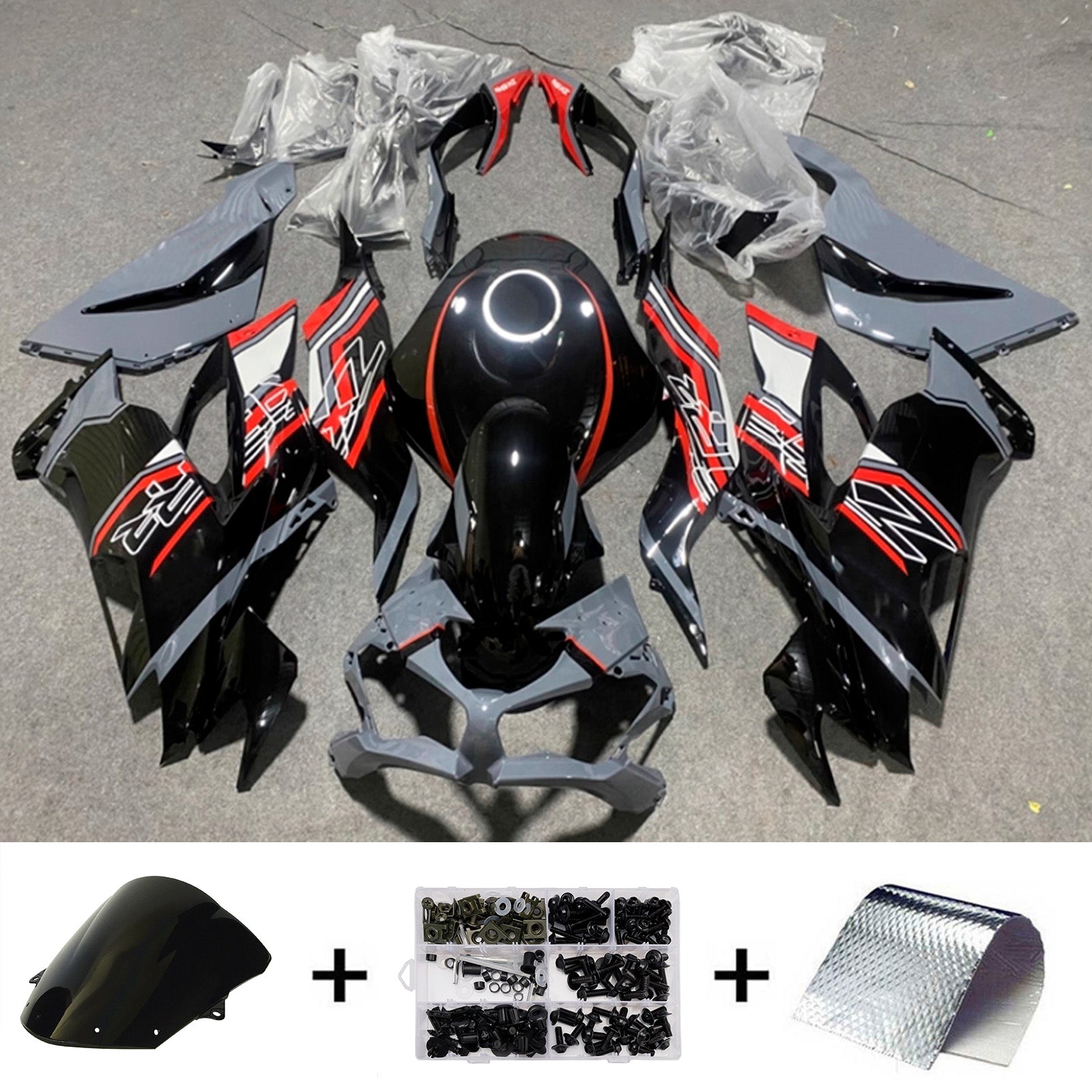 Injection Fairing Kit Bodywork Plastic ABS fit For Kawasaki ZX6R 2019-2023