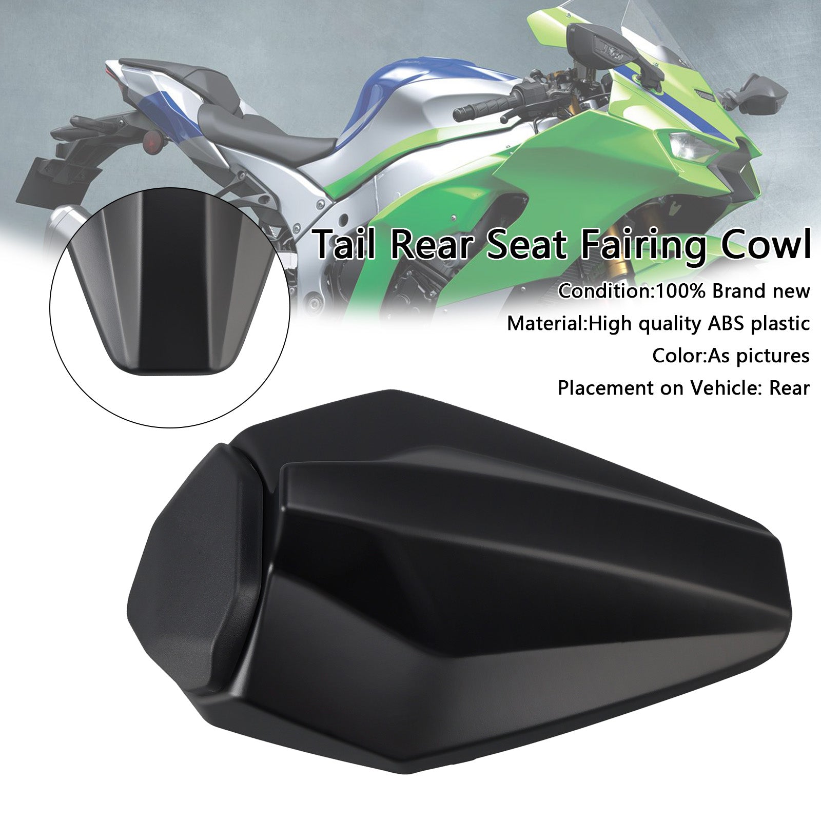 Capot de carénage de siège arrière de queue de course Kawasaki ZX10R ZX-10R 2016-2025