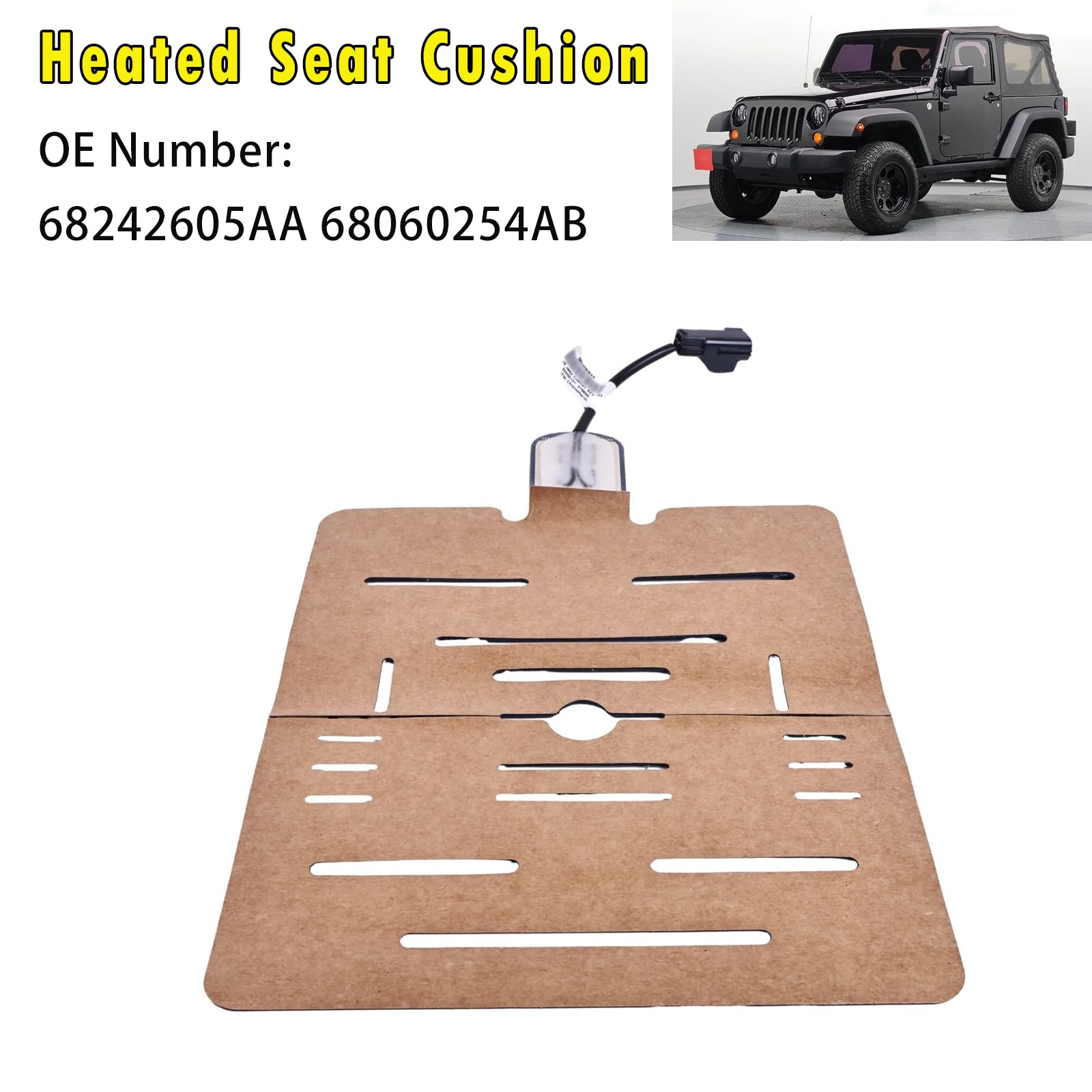 2011-2012 For Jeep Wrangler Heated Seat Cushion 68242605AA 68060254AB