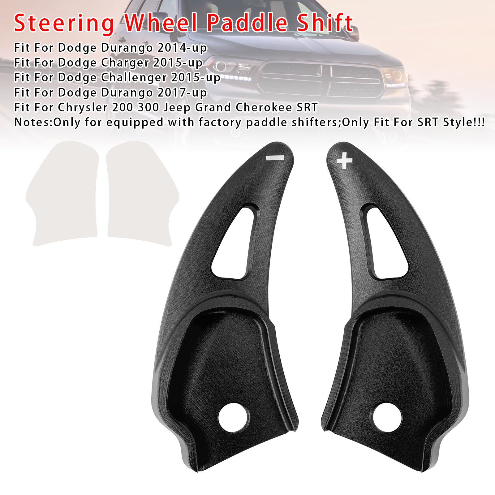 Extension à la palette de levier de vitesses pour Challenger Charger Durango SRT Aluminium