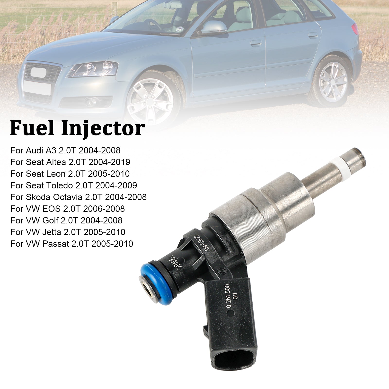 Injecteur de carburant 0261500011 adapté à Audi A4 Avant 8E5 2.0 FSI 02-04 06D906036B, 1 pièce