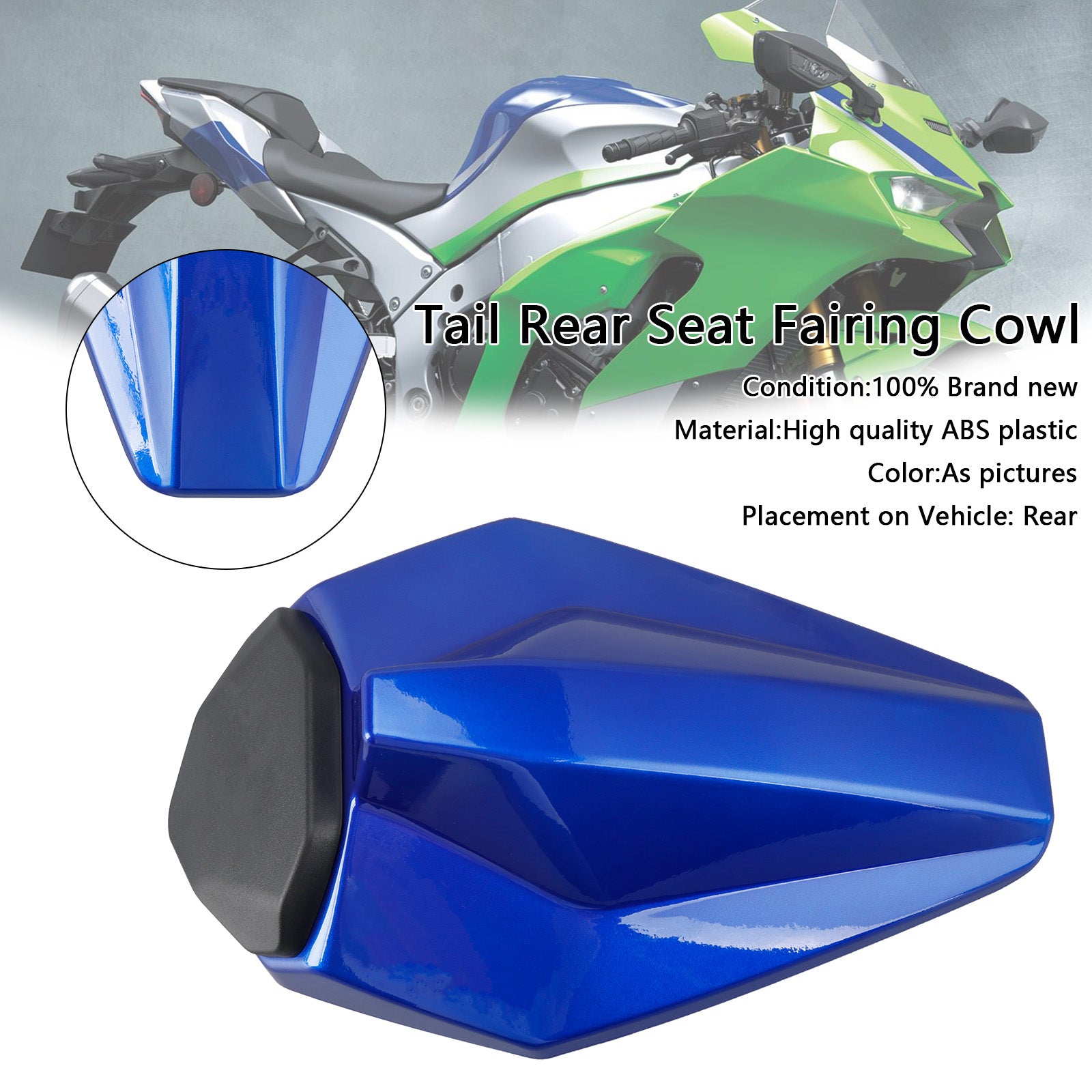 Capot de carénage de siège arrière de queue de course Kawasaki ZX10R ZX-10R 2016-2025