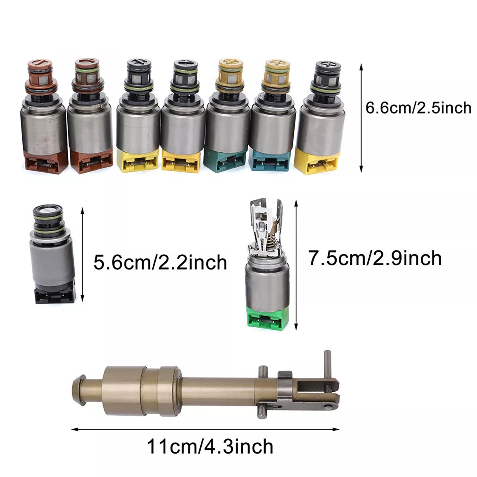 2010-2014 Jaguar XKR 5.0 V8 6HP28 girkasse ventilhus reparasjon solenoidsett 1068298047