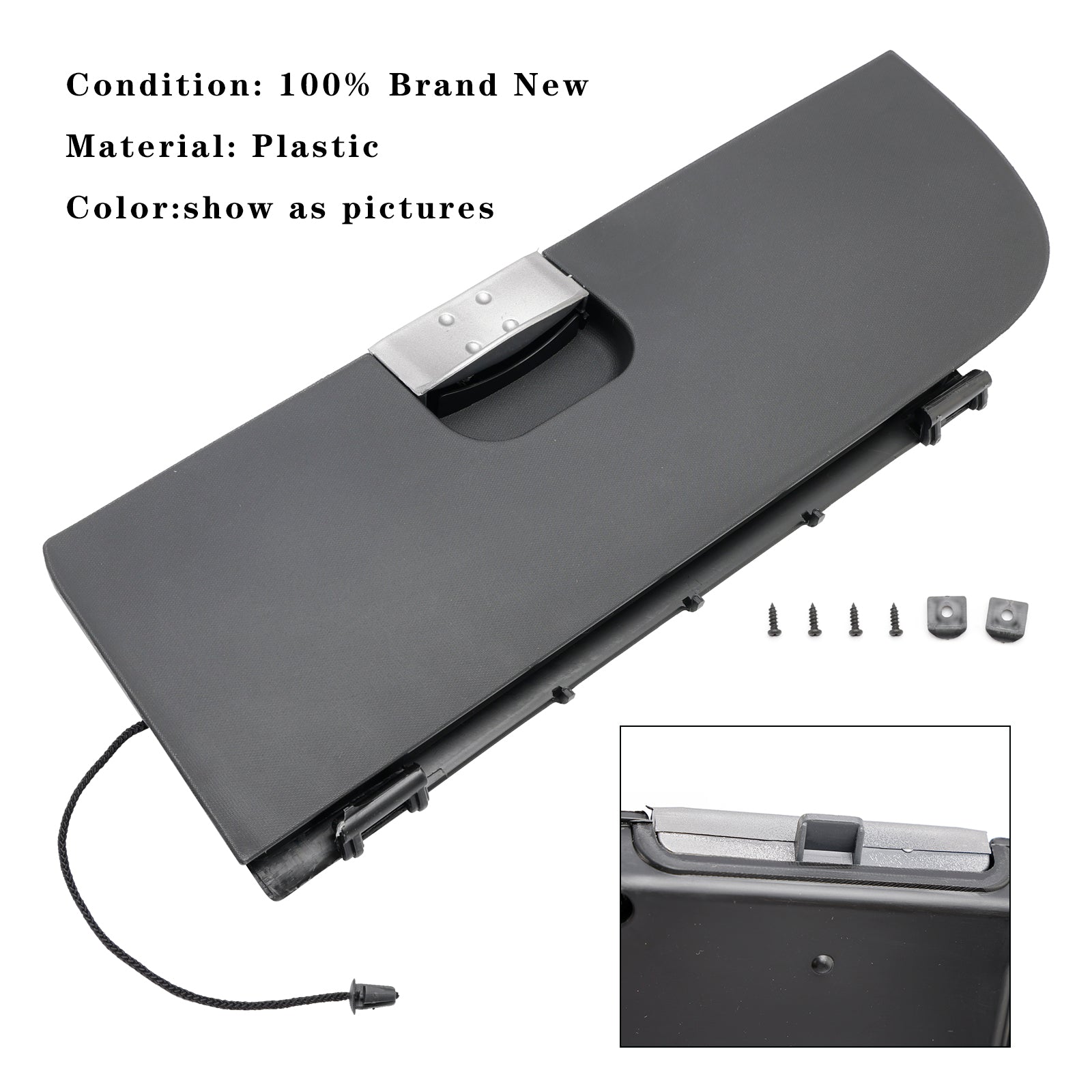 Black Glove Box Lid Cover Black For Toyota Aygo Peugeot 107 Citroen C1 LHD