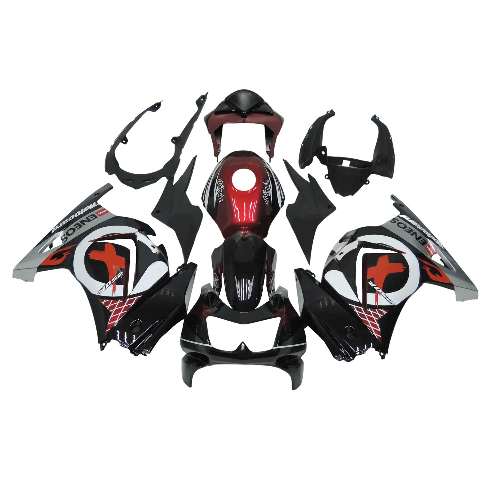 2008-2012 Kawasaki EX250 Ninja250R Injection Fairing Kit Bodywork Plastic