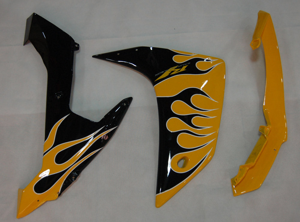 2007-2008 Yamaha YZF-R1 Yellow & Black Flame Racing Fairings Generic