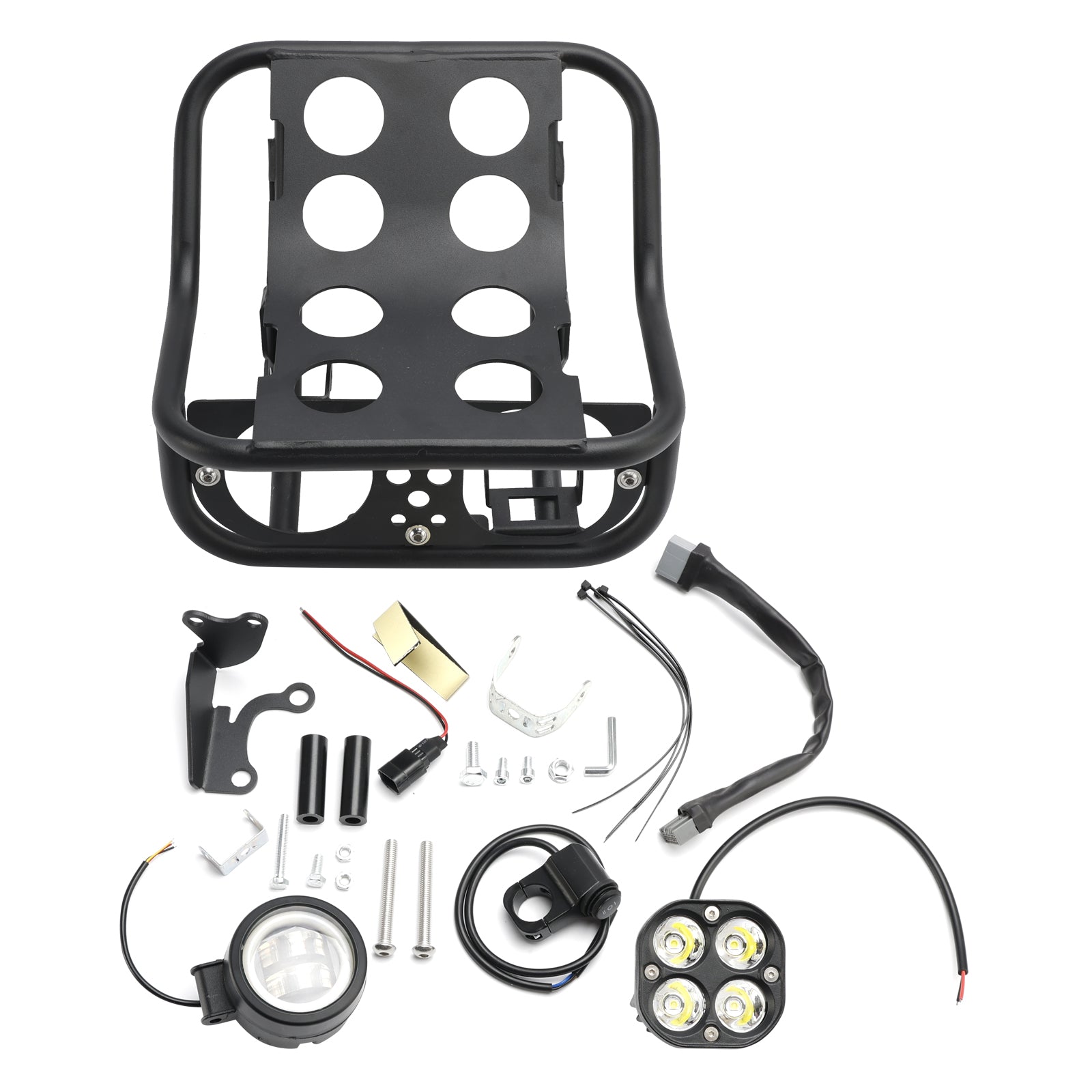 Kit de phares doubles pour porte-bagages avant noir Honda CT125 Hunter Cub 2020-2023