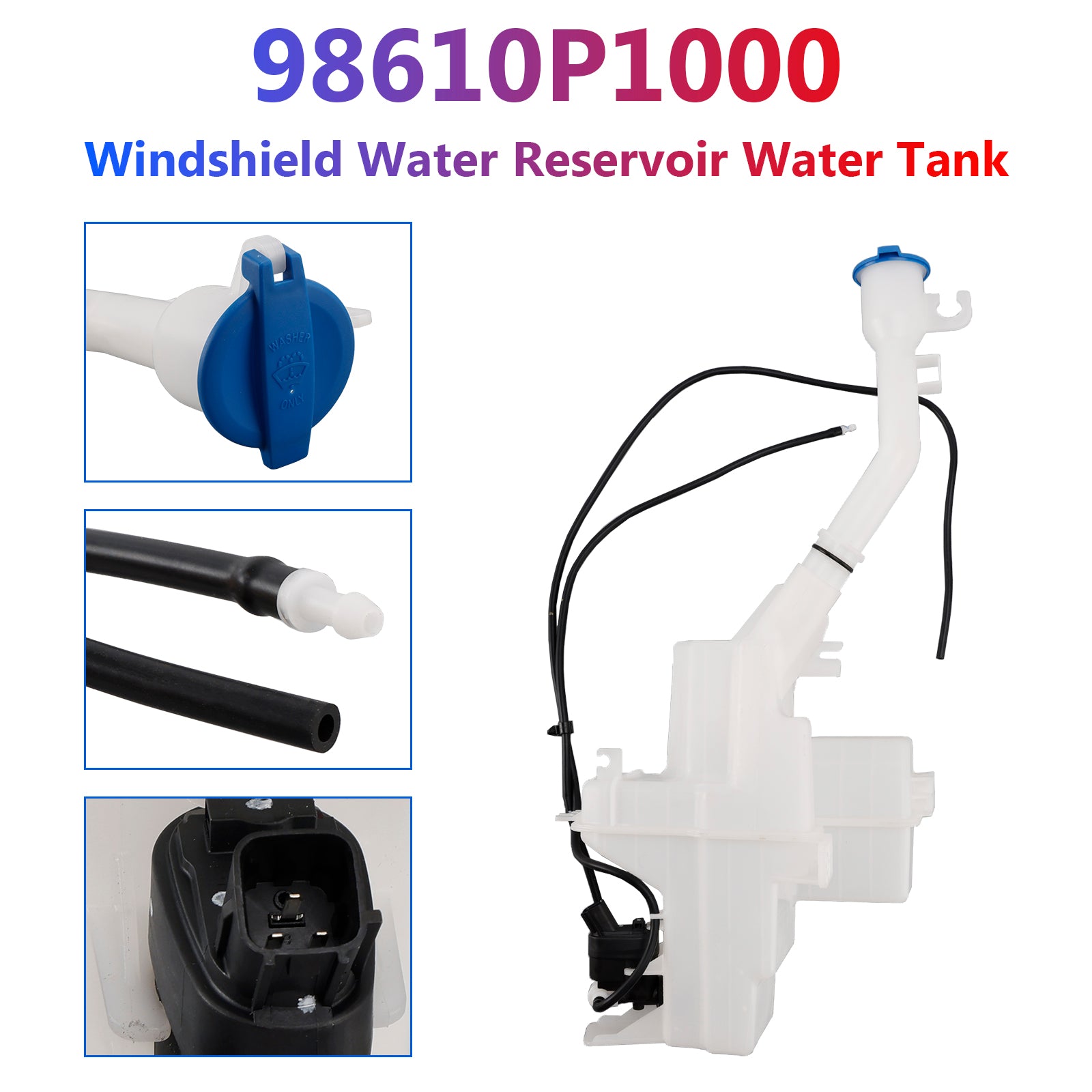 98610P1000 Windshield Water Reservoir Water Tank Motor for Kia Sportage 2023-25
