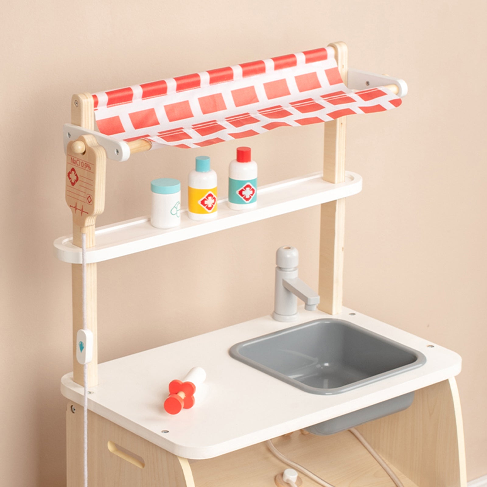 Juego de juguetes de simulación con soporte para clínica médica para niños con 22 accesorios a partir de 3 años